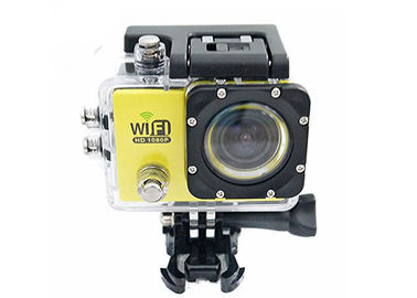 Κίτρινη αδιάβροχη P2P αθλητική HD DV κάμερα με την αποσπάσιμη μπαταρία 900mA
