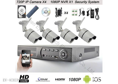 720P 4CH κάμερα εγχώριου CCTV, βίντεο εγγραφής δικτύων συστημάτων κάμερων ασφαλείας IP 500G