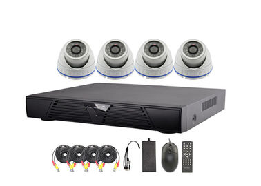 Εσωτερικός θόλος 4 συστήματα κάμερων ασφαλείας CCTV καναλιών DVR με το εσωτερικό σύστημα συγχρονισμού