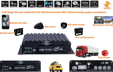 Φορητό αυτοκίνητο κινητό DVR, ασύρματο DVR όργανο καταγραφής SD ασφάλειας 4 καναλιών 3g